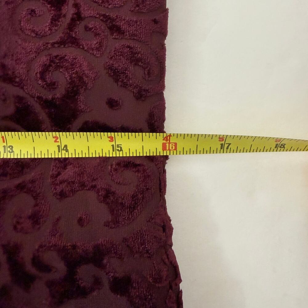 VTG Scott McClintock Velvet Maxi Dress Formal Gown 10 Maroon Floral Whimsygoth - Picture 13 of 14